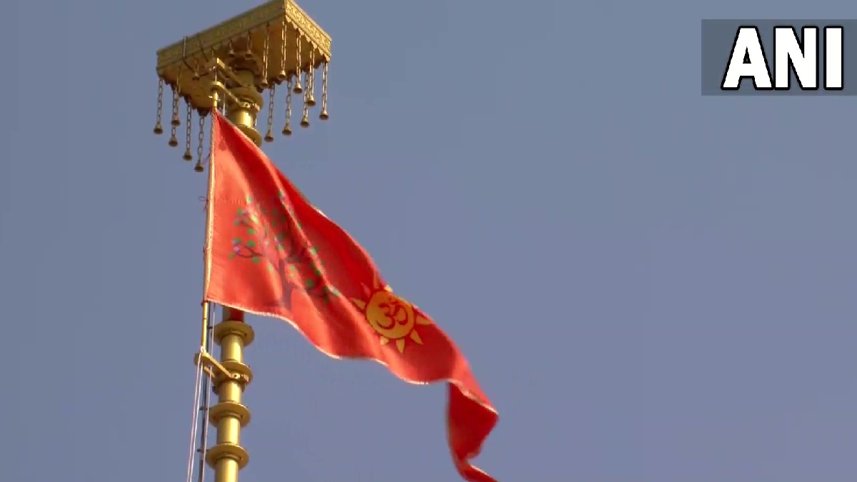 Dharma Dhwaj Hoisted At Ram Temple In Ayodhya