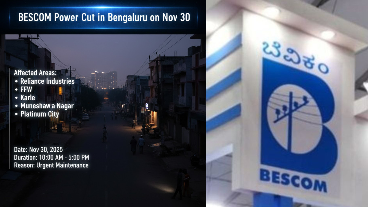 BESCOM Power Cut in Bengaluru on Nov 30: Full List of Affected Areas & Timings