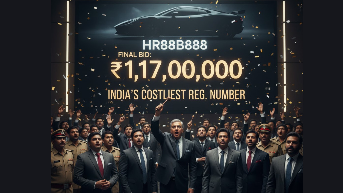 India's Costliest Car Registration Number Breaks Record | Photo Credit: AI Image