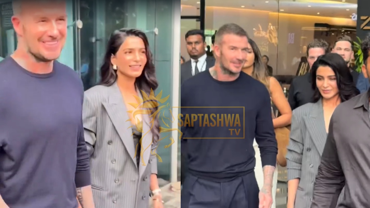 Samantha Ruth Prabhu Meets David Beckham in House of Instagram Mumbai event