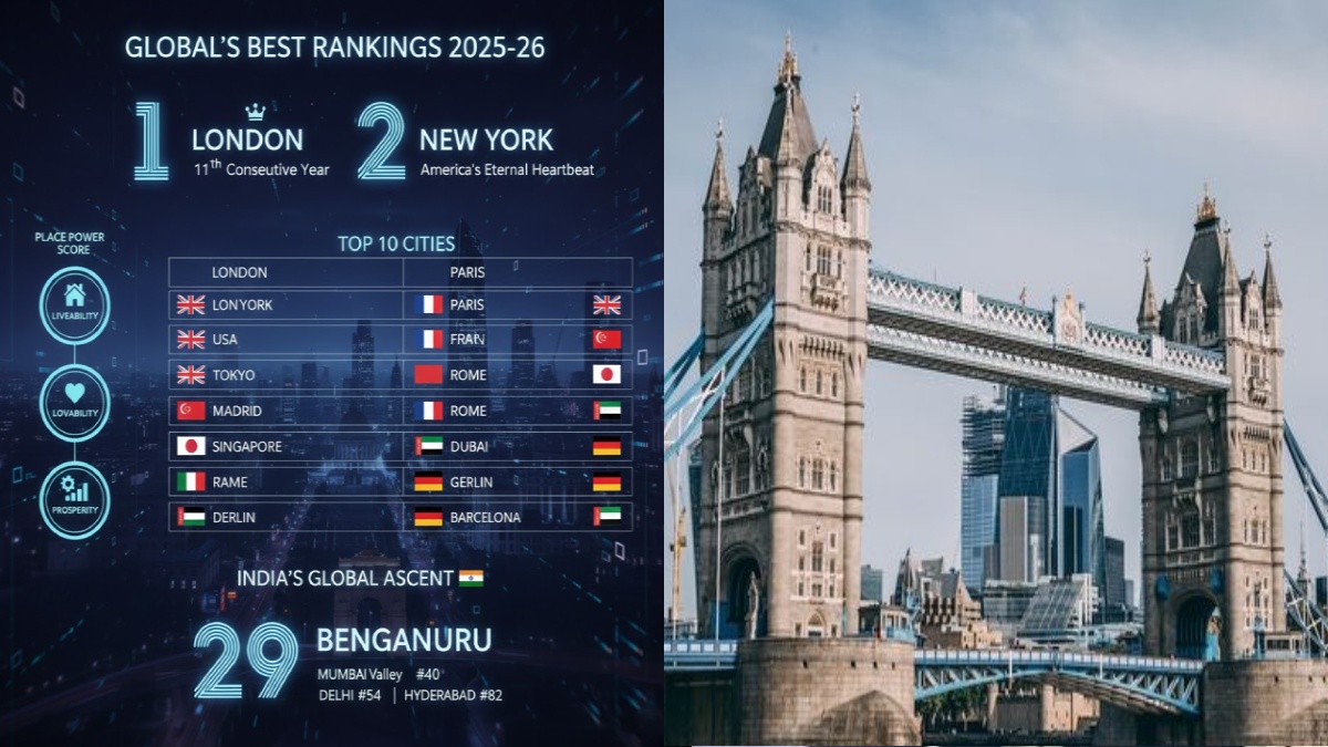 London is World's Best City 2025-26 for 11th Year; Bengaluru Ranks 29th, Leads India's Global Presence