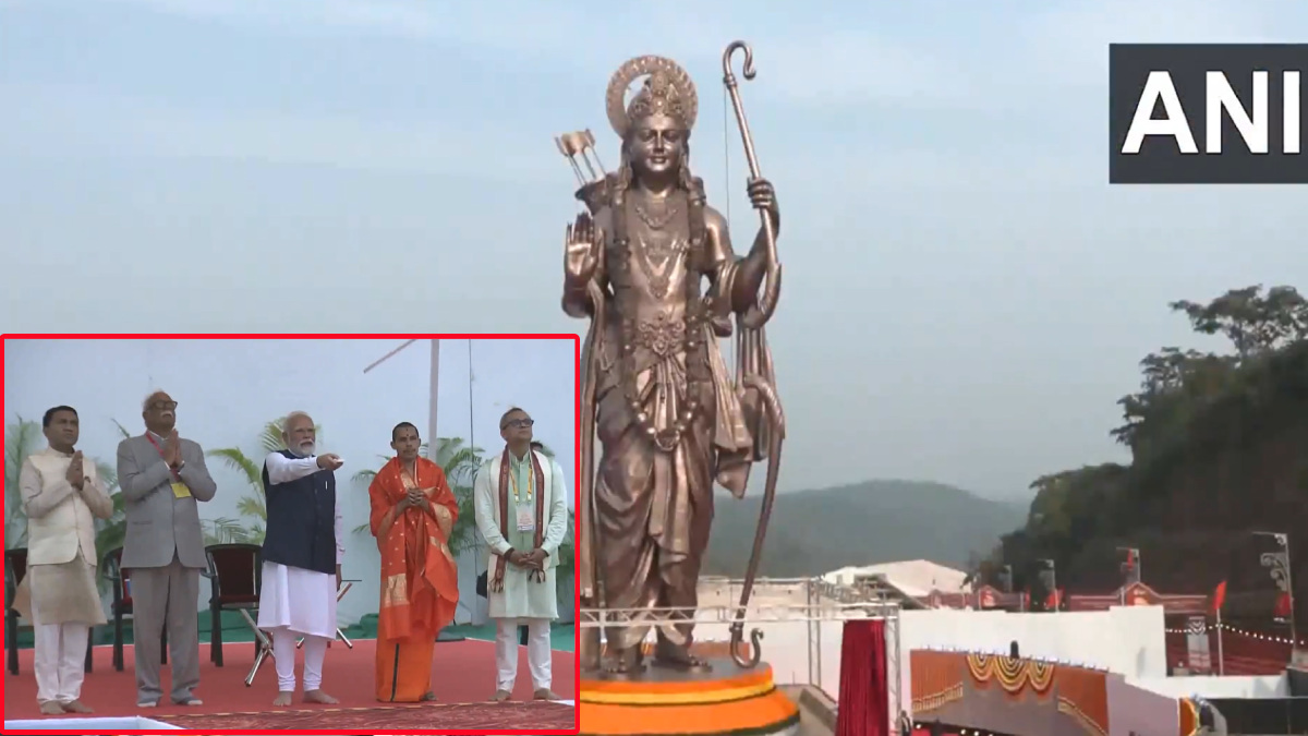 PM Modi Unveils 77-Foot Bronze Lord Ram Statue in Goa, Emphasizes 'Ram Rajya' Ideals