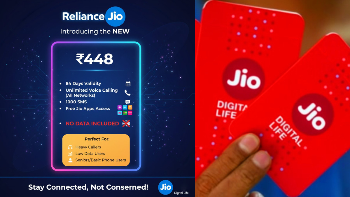 Reliance Jio ₹448 Prepaid Plan: 84 Days Unlimited Calling And SMS Benefits