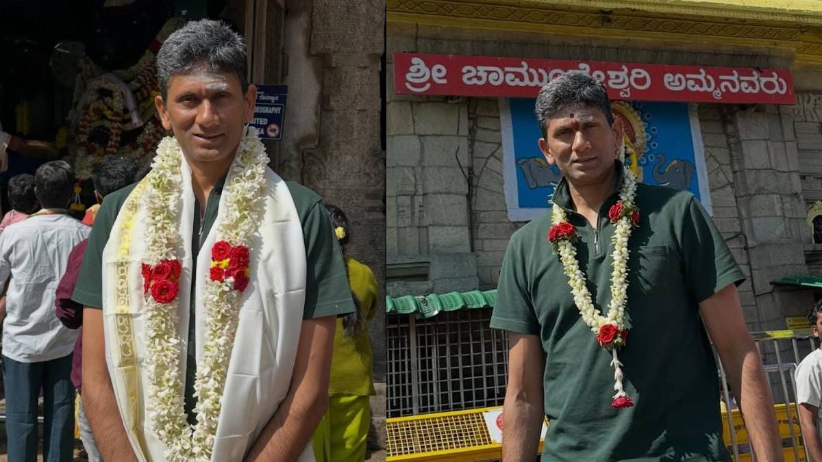 Former Indian Cricketer Venkatesh Prasad Visits Chamundi Hills | KSCA President’s First Temple Visit in Mysuru