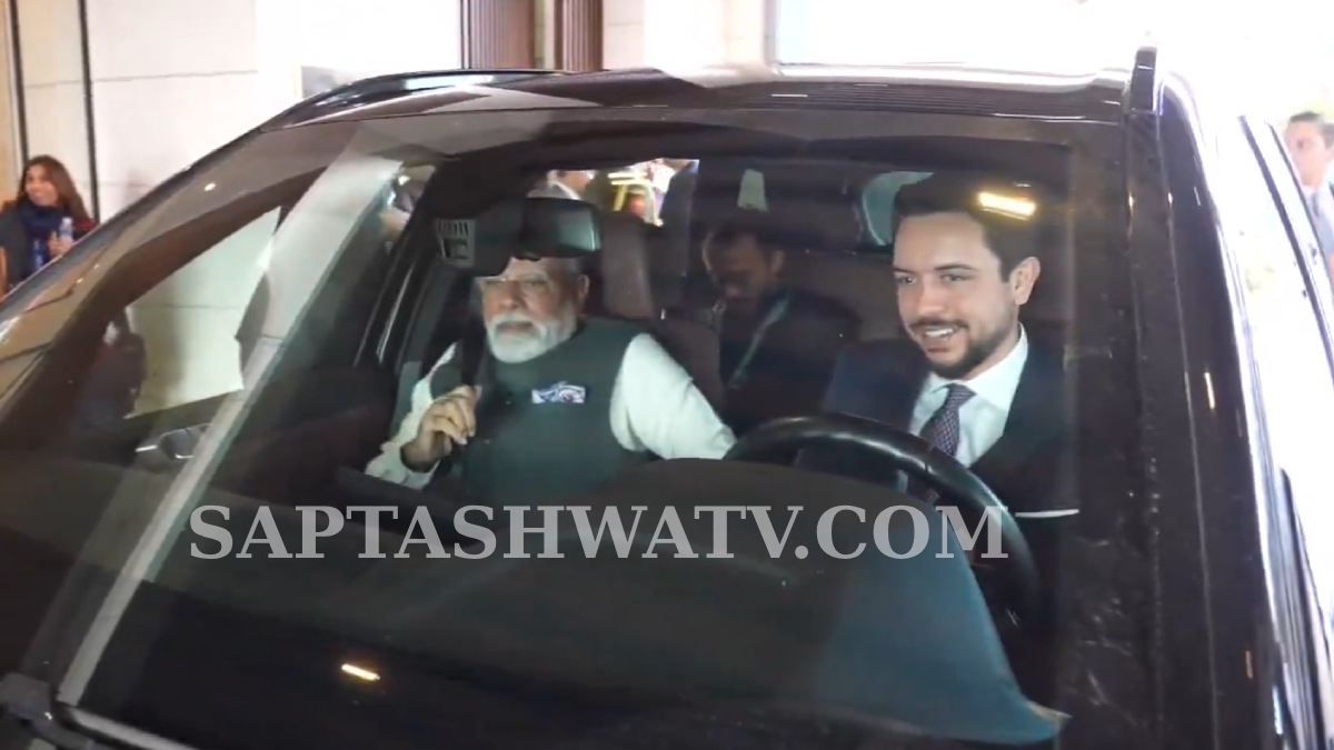 Royal Honour: Crown Prince Al Hussein Personally Drives PM Modi to Jordan Museum