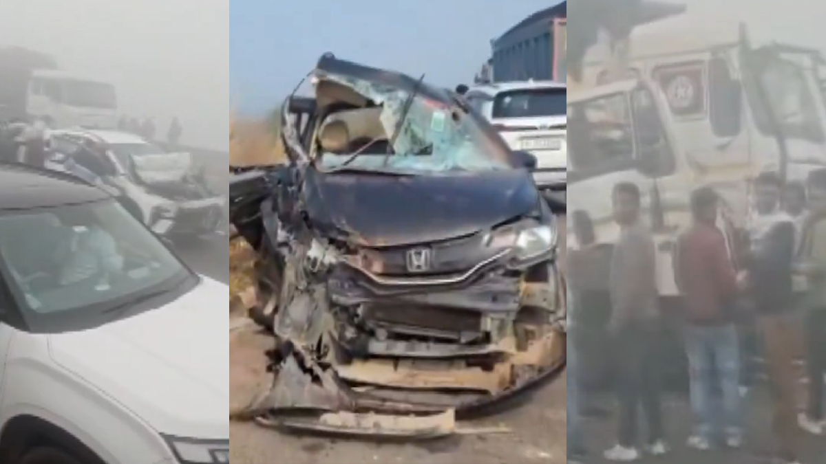 ಎಕ್ಸ್‌ಪ್ರೆಸ್‌ವೇಯಲ್ಲಿ ಭೀಕರ ಅಪಘಾತ – 4 ಜನರ ಸಾವು,  20ಕ್ಕೂ ಹೆಚ್ಚು ವಾಹನ ಡಿಕ್ಕಿ !!