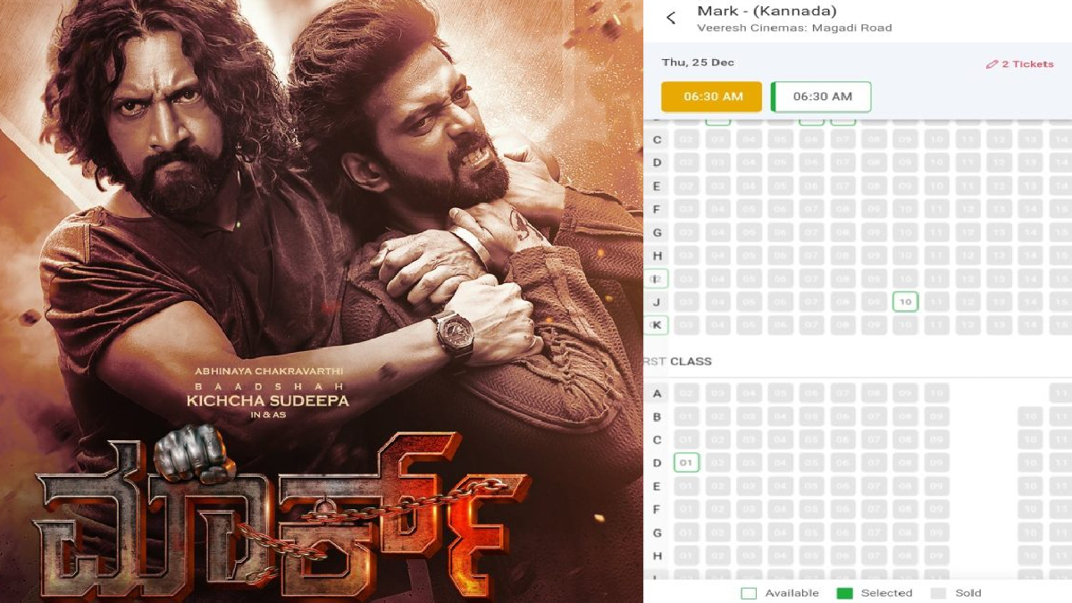 ಬೆಂಗಳೂರು ಥಿಯೇಟರ್‌ಗಳಲ್ಲಿ ಹೌಸ್‌ಫುಲ್ - ಮಾರ್ಕ್ ಸಿನಿಮಾ ಟಿಕೆಟ್ ಬುಕ್ಕಿಂಗ್ ದಾಖಲೆ