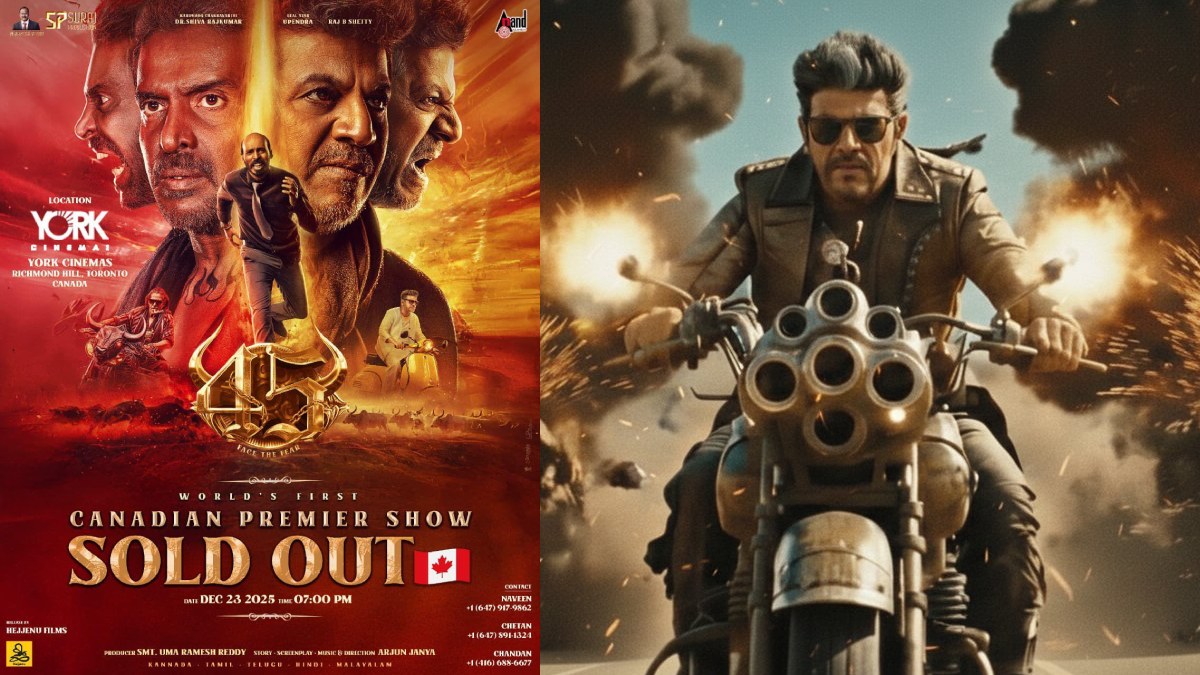 Sandalwood Craze Hits Canada: ‘45’ Movie Premiere Tickets Sold Out Within Hours!