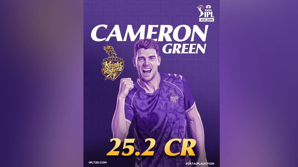 Cameron Green Sold to Kolkata Knight Riders for ₹25.2 Crore in IPL 2026