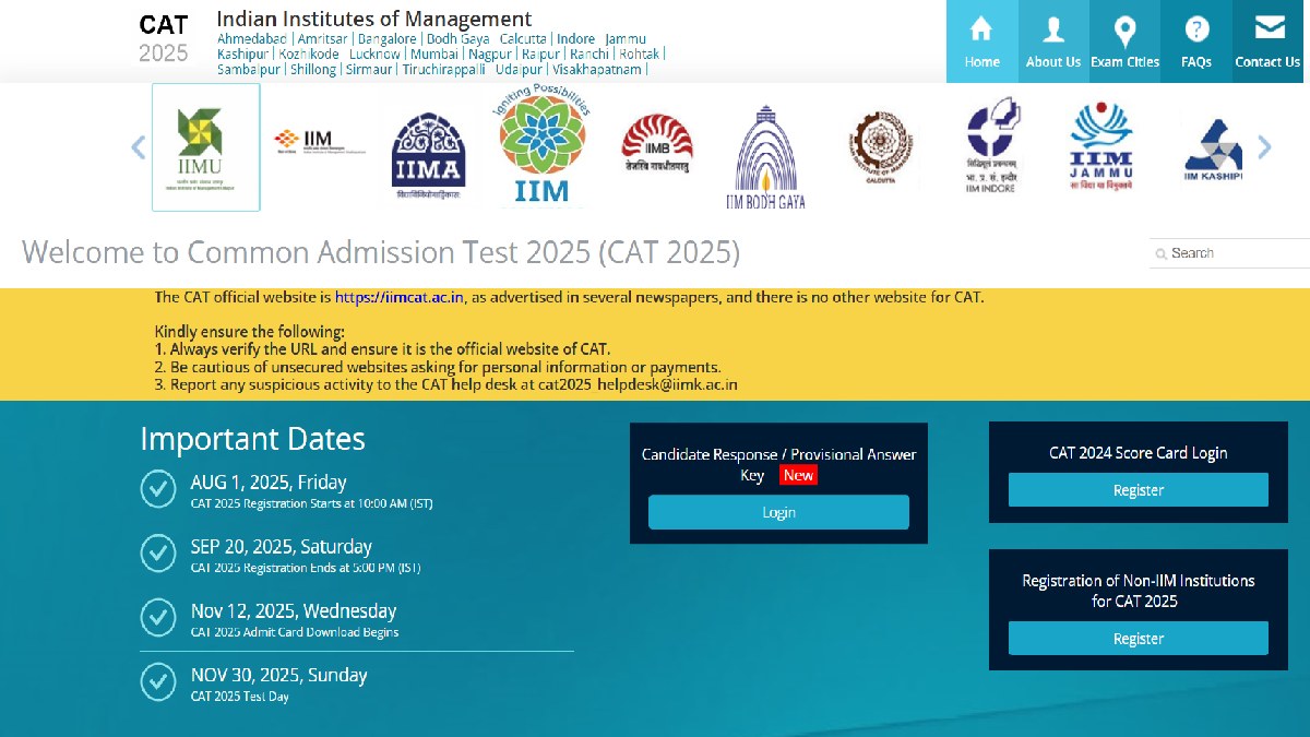 CAT 2025 Result | Photo Credit: https://iimcat.ac.in/