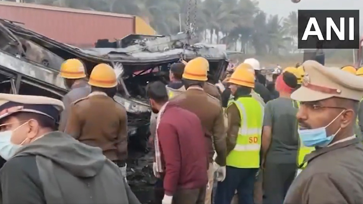 Chitradurga Bus Accident | Photo Credit: ANI