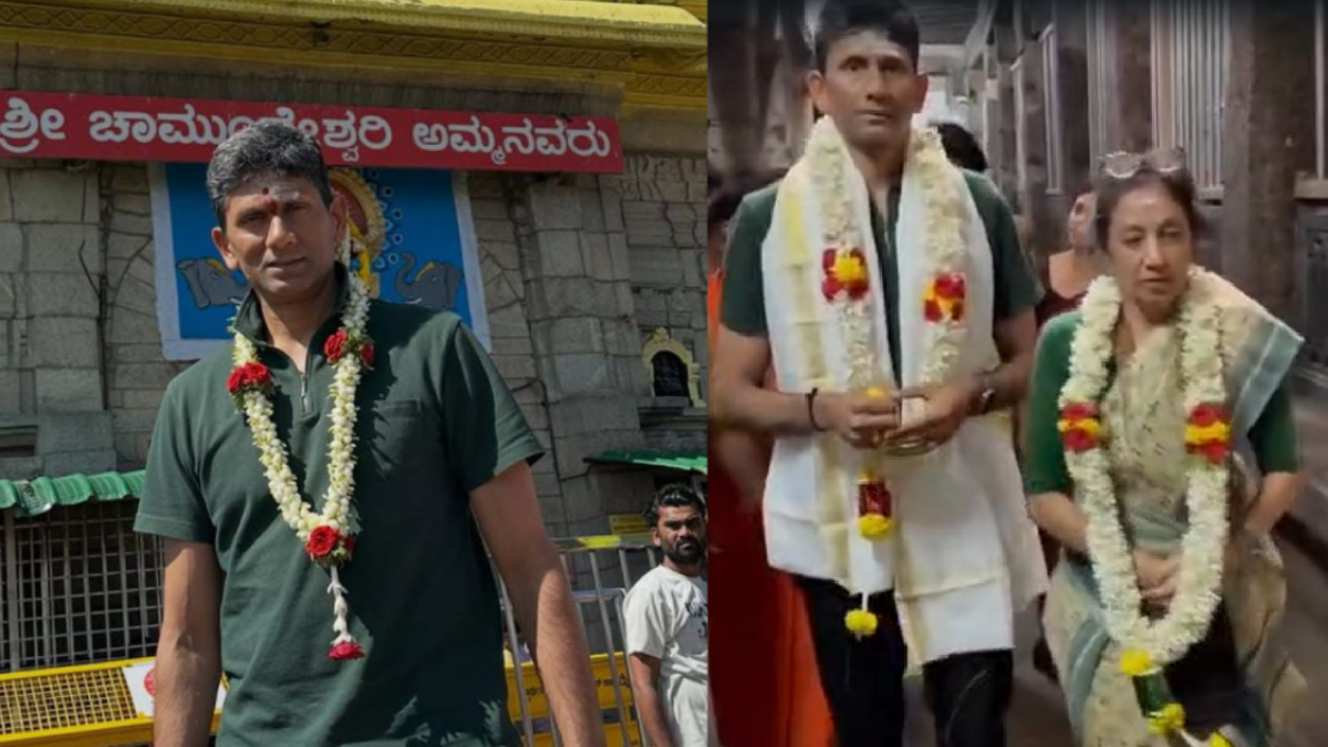 ಚಾಮುಂಡಿ ಬೆಟ್ಟಕ್ಕೆ ಬೇಟಿ ಕೊಟ್ಟ ವೆಂಕಟೇಶ್ ಪ್ರಸಾದ್!!  ತಾಯಿ ಚಾಮುಂಡೇಶ್ವರಿ ದರ್ಶನ ಪಡೆದ ಕ್ಷಣ