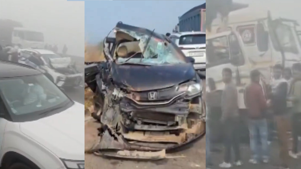 Dense Fog Causes Fatal 20-Vehicle Pile-Up on Delhi-Mumbai Expressway | Photo Credit: PTI