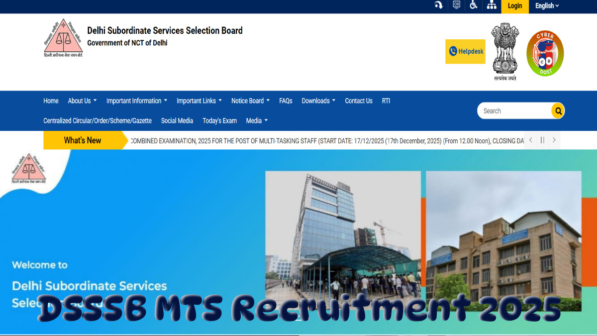 DSSSB MTS Recruitment 2025: Apply Online for 714 Vacancies Now