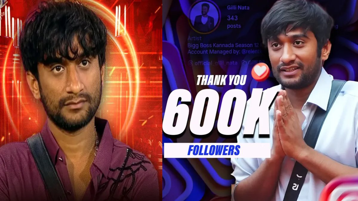 Bigg Boss Kannada 12: Gilli Nata Hits 600K Instagram Followers; Fans Celebrate the Comedian's Success