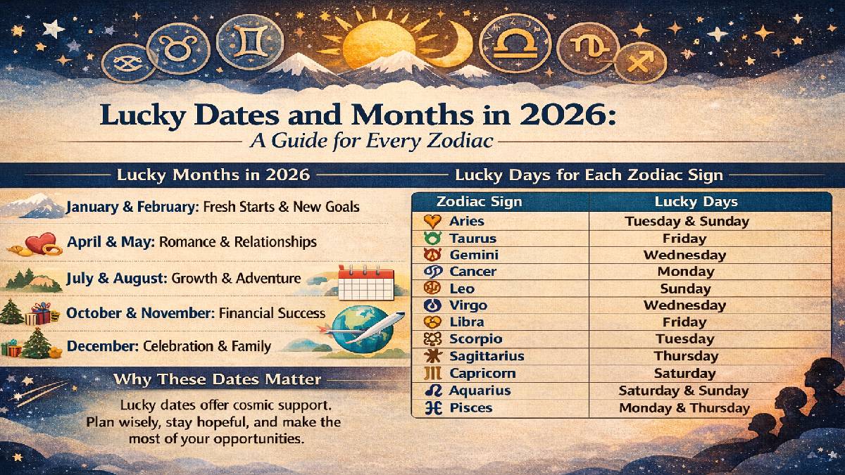 Which Are The Lucky Dates and Months in 2026: A Guide for Every Zodiac | Photo Credit: AI image