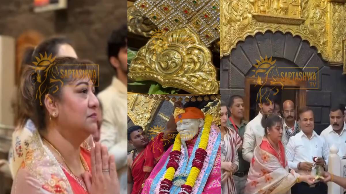 Actress Malashri Donates Gold Crown to Sai Baba at Shirdi