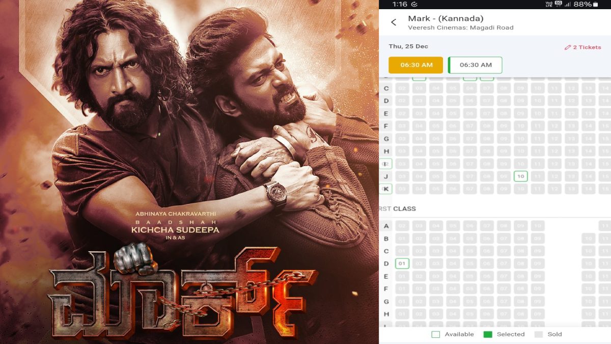 Kichcha Sudeep’s Mark Craze Hits a Peak: Tickets Sold Out Within Minutes of Booking Launch