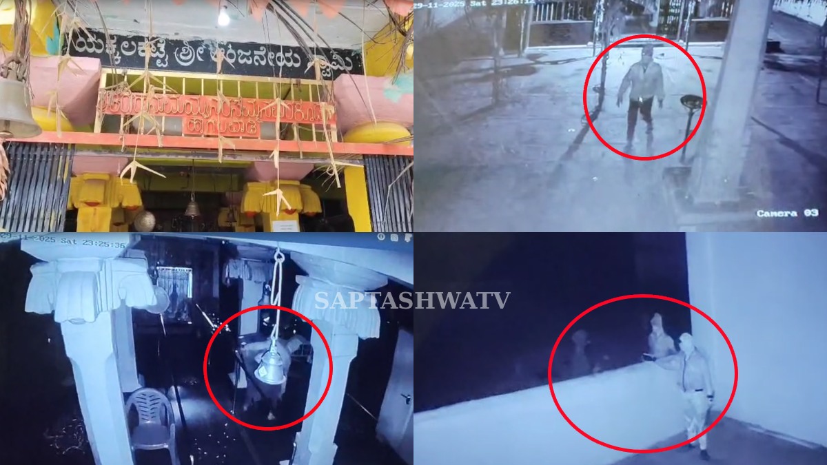 Tumakuru: Masked Thieves Loot Hundi from Anjaneyaswamy Temple in Gubbi