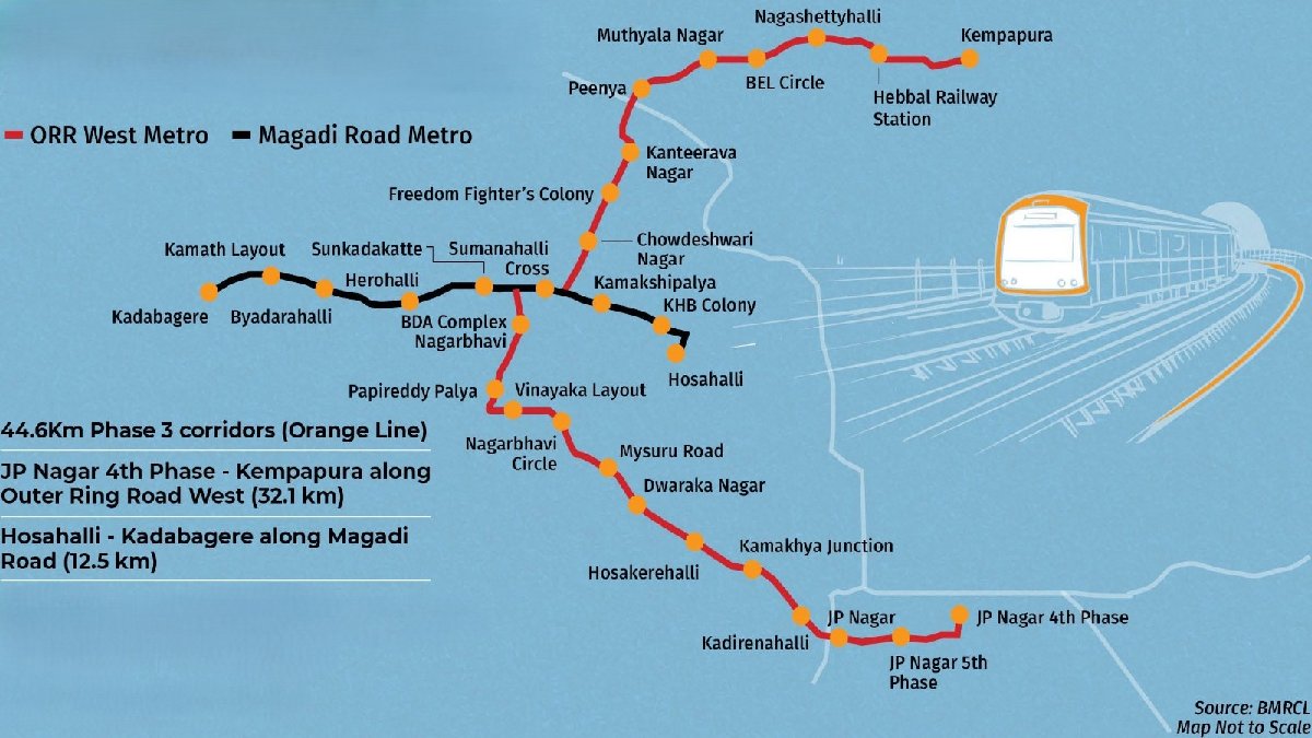 Namma Metro Orange Line Tenders Soon: Hosahalli to Kadabagere Double-Decker Rail cum Road Flyover
