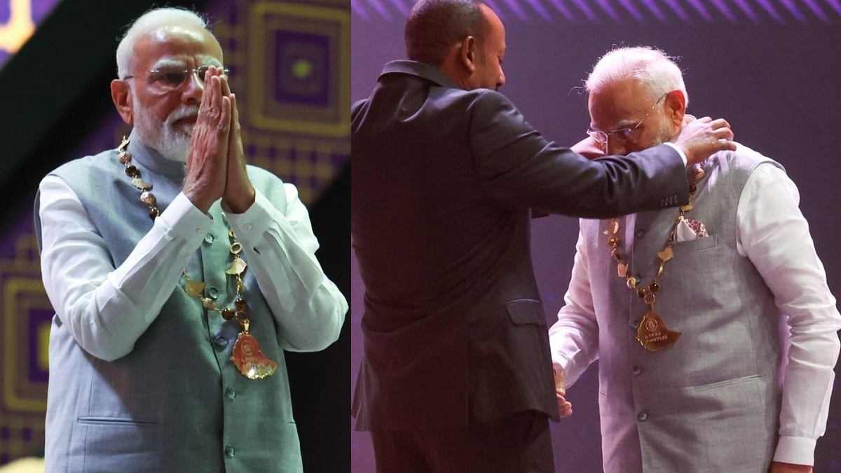 PM Modi Receives Ethiopia's Highest Honour 'Great Honour Nishan of Ethiopia'; Dedicates Award to 1.4 Billion Indians