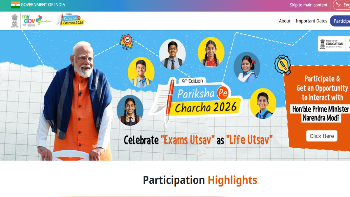 Pariksha Pe Charcha 2026 Registration: Final Date to Apply; Eligibility and How to Participate on MyGov Portal