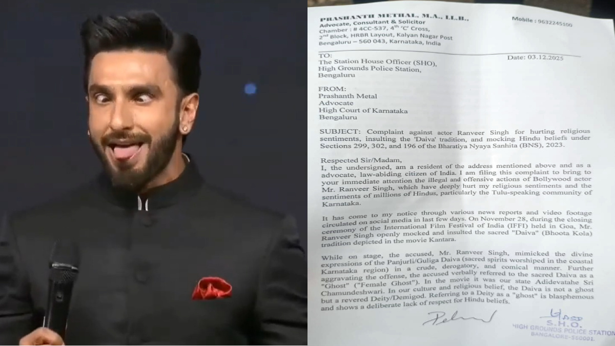 Ranveer Singh Booked After Complaint Filed in Bengaluru for 'Female Ghost' Remark on Daiva at IFFI