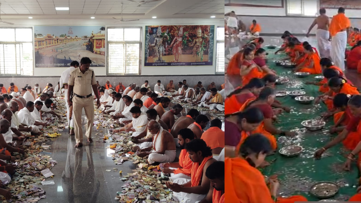 ಮಂತ್ರಾಲಯ ಮಠದಲ್ಲಿ ಹುಂಡಿ ಎಣಿಕೆ ಆರಂಭ - ಹೊಸ ವರ್ಷದ ಹಿನ್ನಲೆಯಲ್ಲಿ ಹೆಚ್ಚಿದ ಭಕ್ತರ ದಾನ