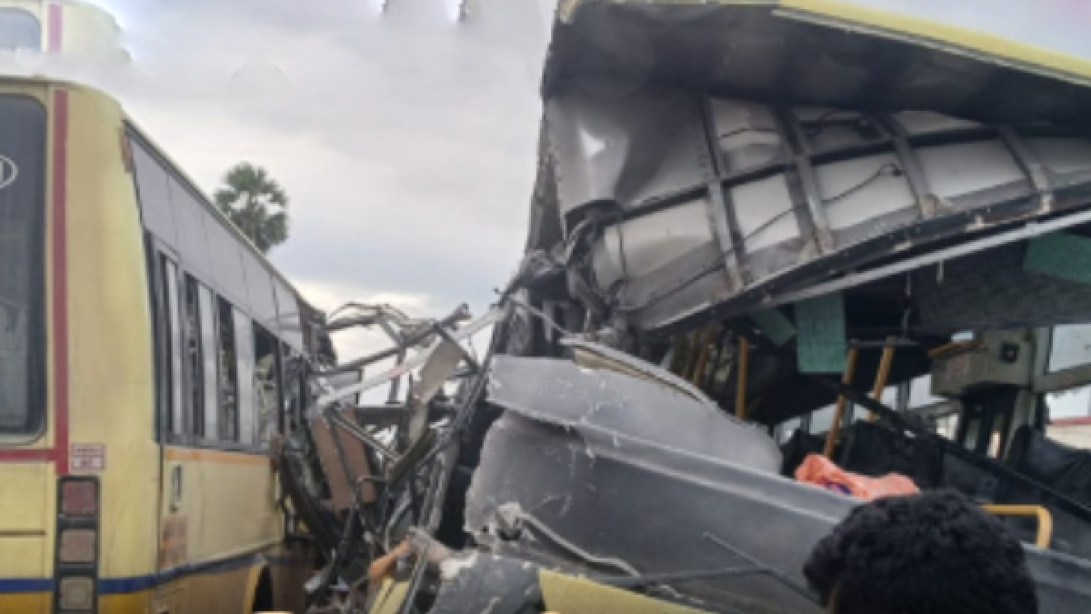 Sivaganga Bus Accident: 11 Dead, Over 60 Injured in Head-On Collision Near Tirupattur | TNSTC Crash
