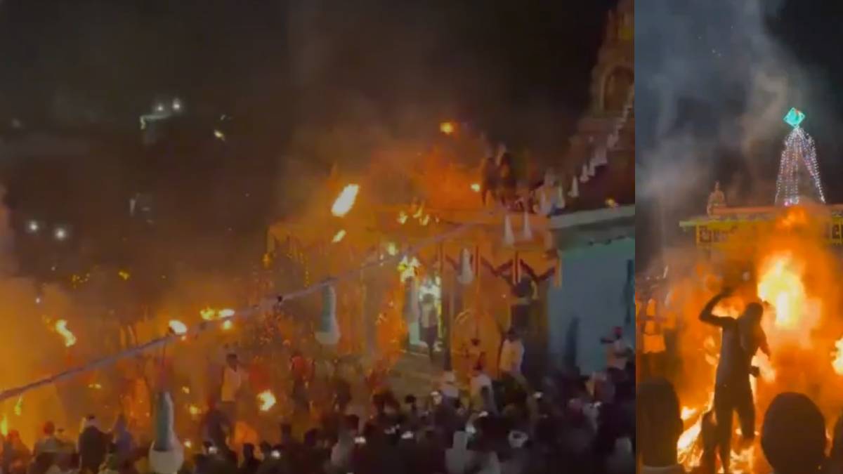 ಆಂಜನೇಯ ಭಕ್ತರ ಬೆಂಕಿ ಹಾಯುವ ವಿಶಿಷ್ಟ ಸಂಪ್ರದಾಯ