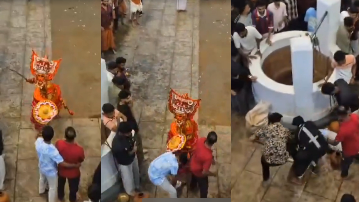 ಉತ್ಸವದ ವೇಳೆ ಯುವಕನಿಗೆ ಗುರಾಣಿ ಹೊಡೆತ!! ತಪ್ಪಿದ ಬಾರಿ ಅನಾಹುತ