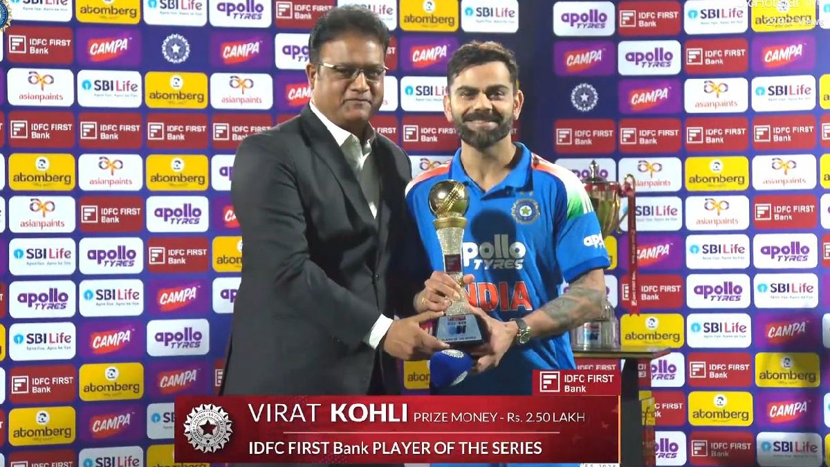 India Wins ODI Series 2-1, Virat Kohli Named Player of the Series
