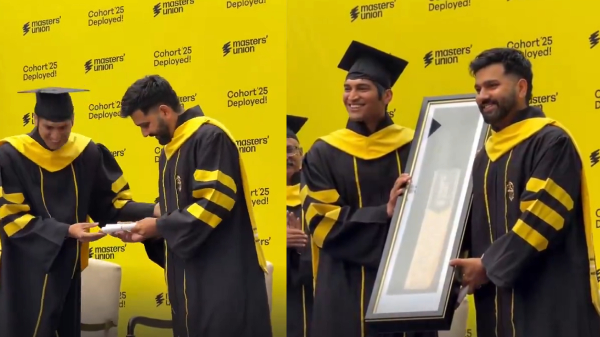 ಕ್ರಿಕೆಟ್ ತಾರೆ ರೋಹಿತ್ ಶರ್ಮಾ ಅವರಿಗೆ ಗೌರವ ಪದವಿ – ಮಾಸ್ಟರ್ಸ್ ಯೂನಿಯನ್ ಸನ್ಮಾನ