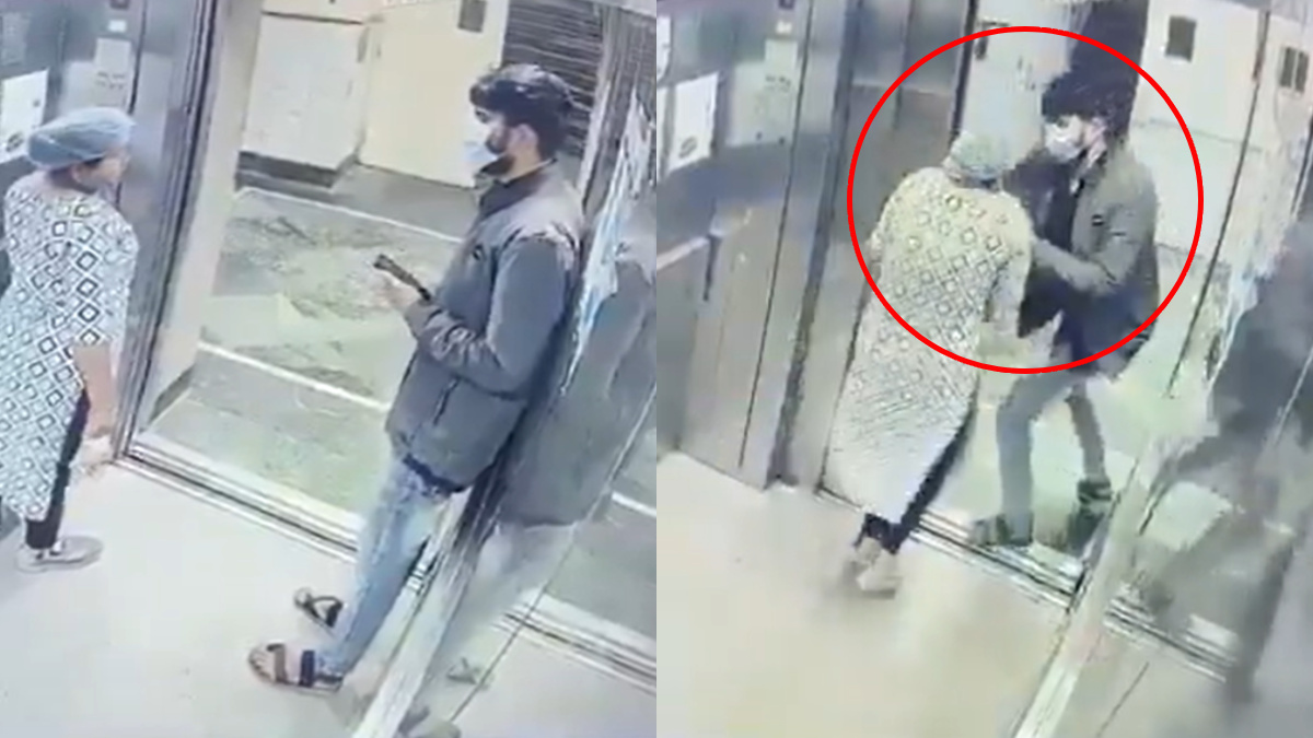 AIIMS Bhopal Security Breach: Masked Man Snatches Mangalsutra Inside Hospital Lift; Viral Video Sparks Outrage