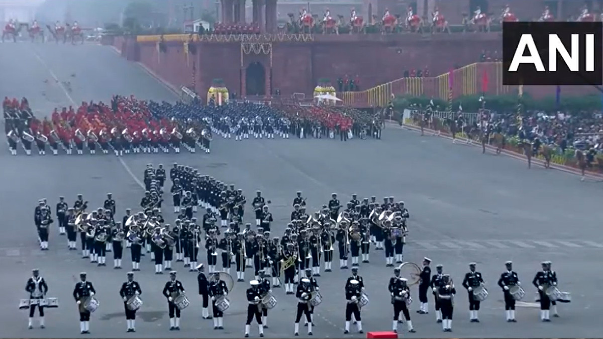Full Dress Rehearsal for Beating Retreat Today | Photo Credit: ANI