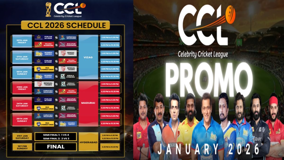 Celebrity Cricket League 2026: CCL 2026 Schedule & Prize Money: 12th Season Kick-off Details