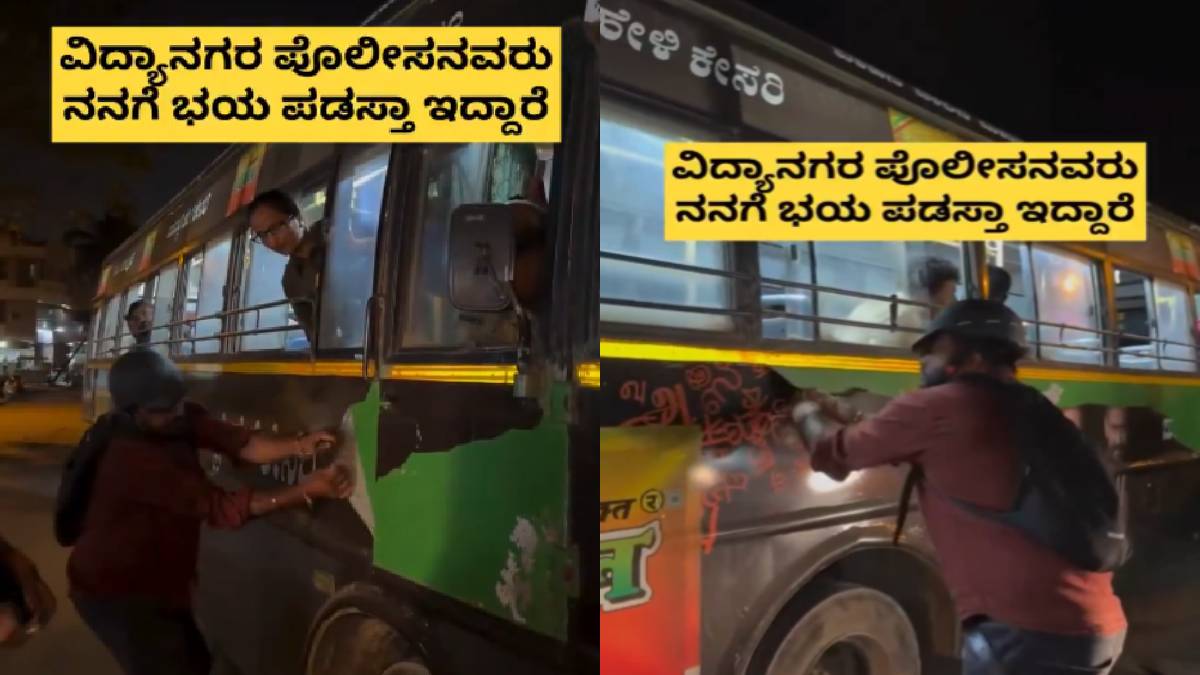 Citizens Remove Pan Masala Ads from Buses in Hubballi-Dharwad