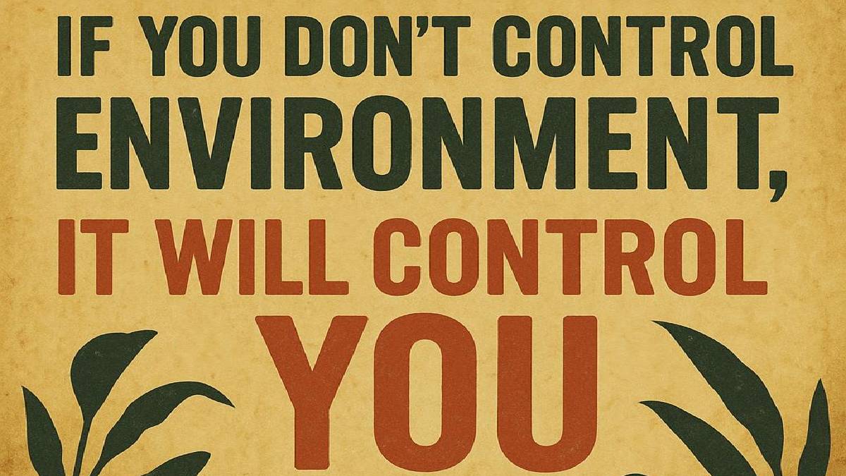 If You Don’t Control Your Environment, It Will Control You