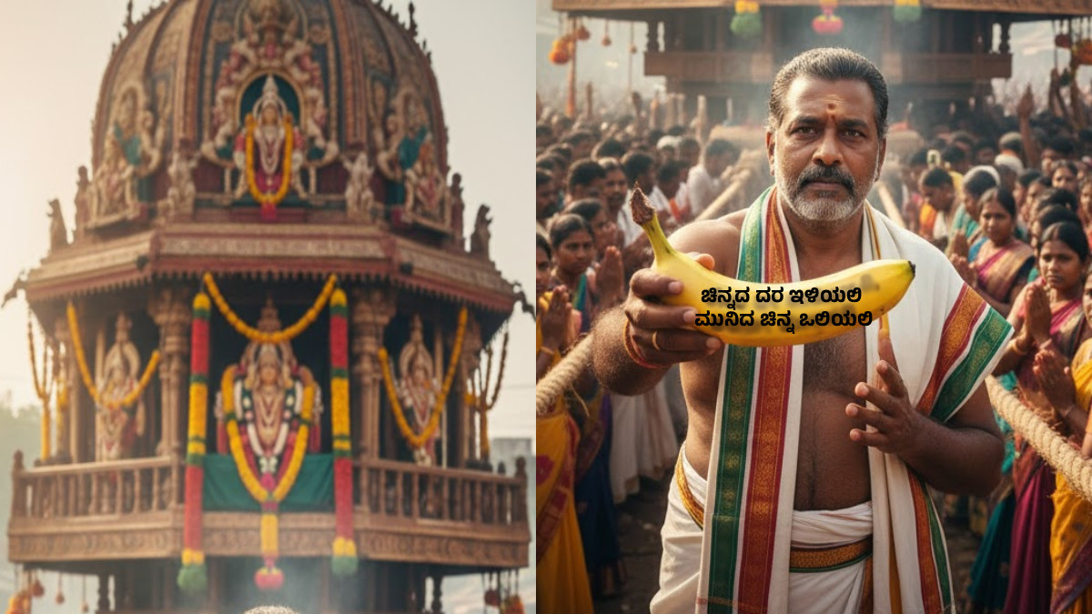 Karnataka Devotee Offers Unique Prayer for Falling Gold Rates at Chimnalli Durgamma Fair