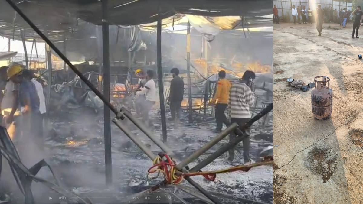 ದೇವನಹಳ್ಳಿ ಬಳಿ ಕಾರ್ಮಿಕರ ಶೆಡ್ಗಳಲ್ಲಿ ಸಿಲಿಂಡರ್ ಸ್ಫೋಟ - ತಪ್ಪಿದ ಬಾರಿ ಅನಾಹುತ!!