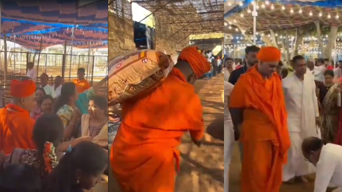 ಗವಿಮಠದ ಅಜ್ಜನ ಜಾತ್ರೆಯಲ್ಲಿ ಅಕ್ಕಿ ಮೂಟೆ ಹೊತ್ತು ಸೇವೆ ಸಲ್ಲಿಸಿದ ಶ್ರೀಗಳು - ವಿಡಿಯೋ ವೈರಲ್!!