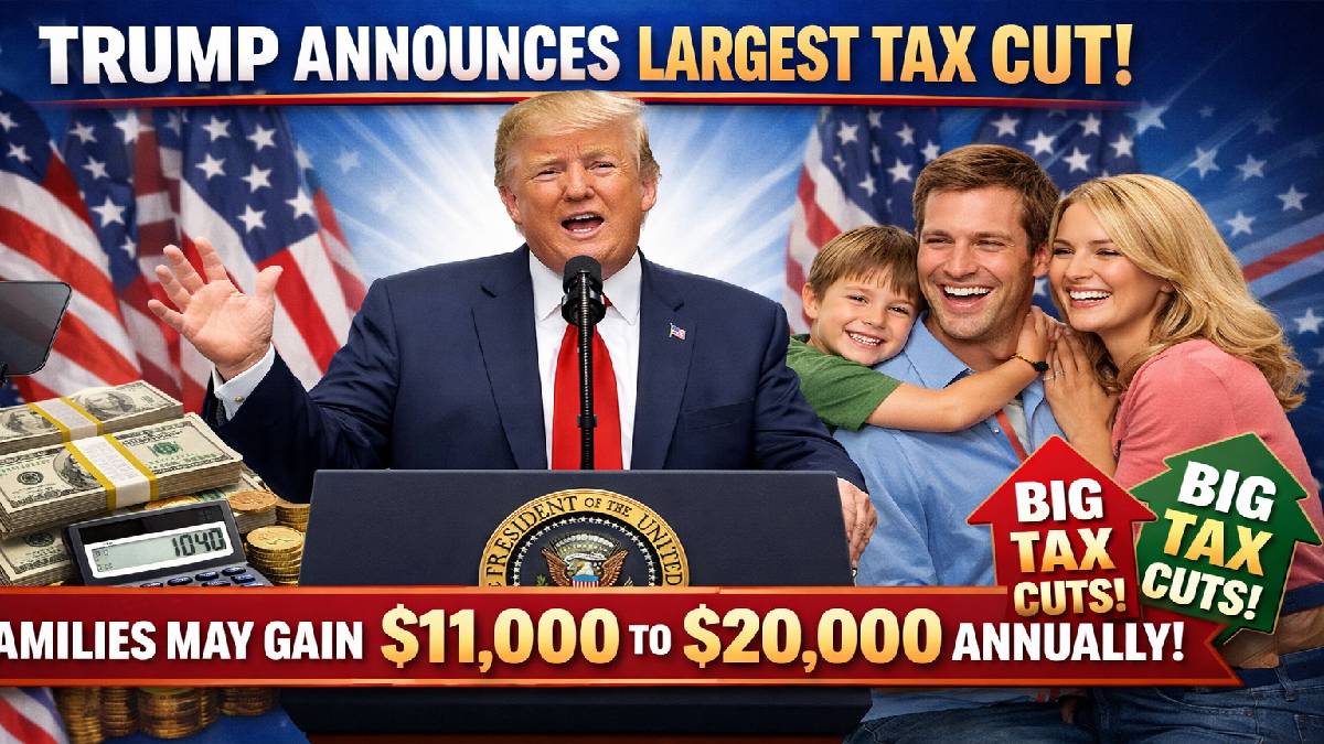 Trump Announces Largest Tax Cut, Families May Gain $11,000 To $20,000 Annually