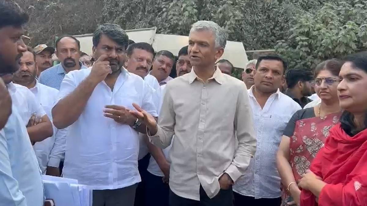 ಬಾಯಿ ಬಿಟ್ಟರೆ ಸುಳ್ಳು ಹೇಳ್ತೀರಾ - ಹಾಸನದಲ್ಲಿ ಸಚಿವ ಕೃಷ್ಣ ಬೈರೇಗೌಡ ತೀವ್ರ ಆಕ್ರೋಶ