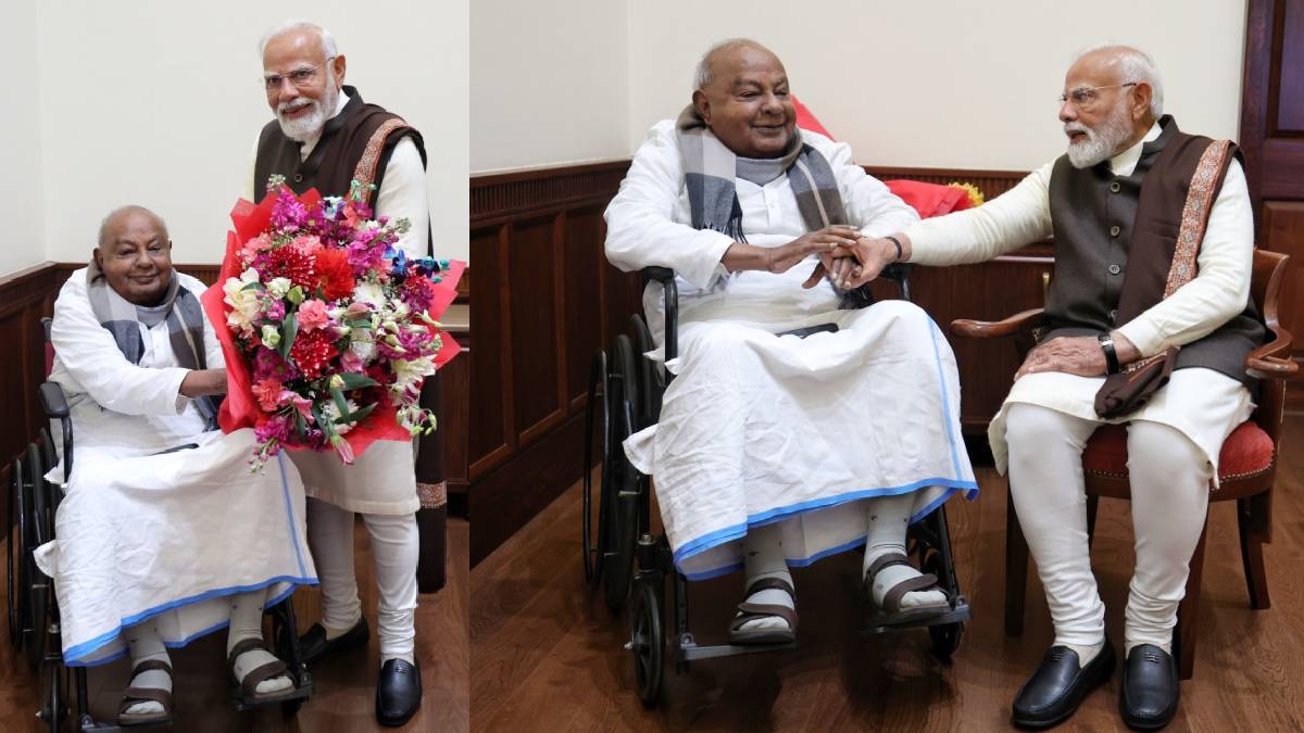 ಹೆಚ್ ಡಿ ದೇವೇಗೌಡರ ಜೊತೆ ಸಮಯ ಕಳೆದ ನರೇಂದ್ರ ಮೋದಿ - ಗೌಡರ ಬಗ್ಗೆ ಹೇಳಿದ್ದೇನು ಗೊತ್ತಾ?