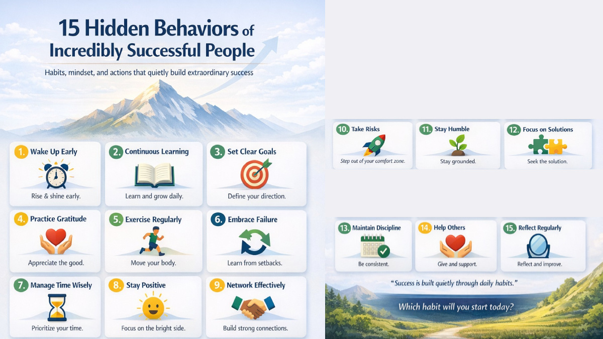 15 Hidden Behaviors Of Super Successful People