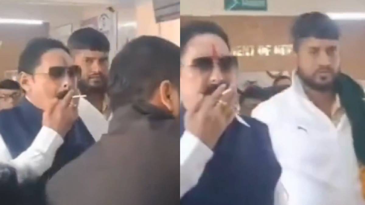 JDU MLA Anant Singh MLA Smoking in Hospital, Sparks Public Anger