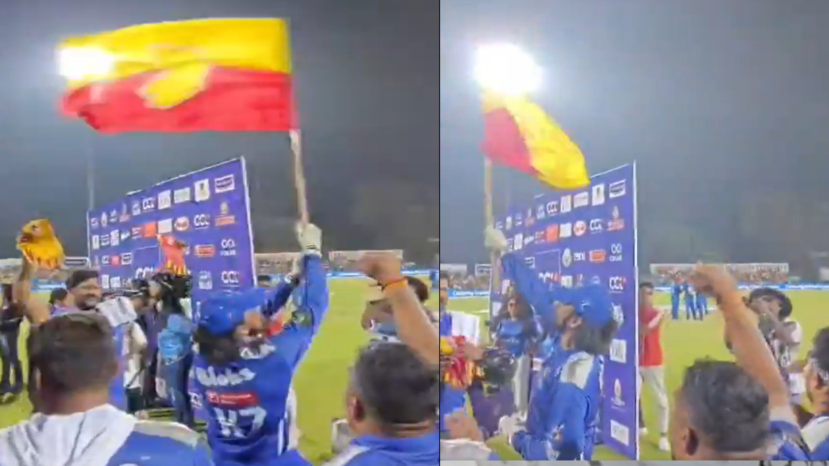 CCL 2026: Kichcha Sudeep’s Bold Act; Hoists Kannada Flag in Tamil Nadu to Reclaim Pride After Flag Insult!