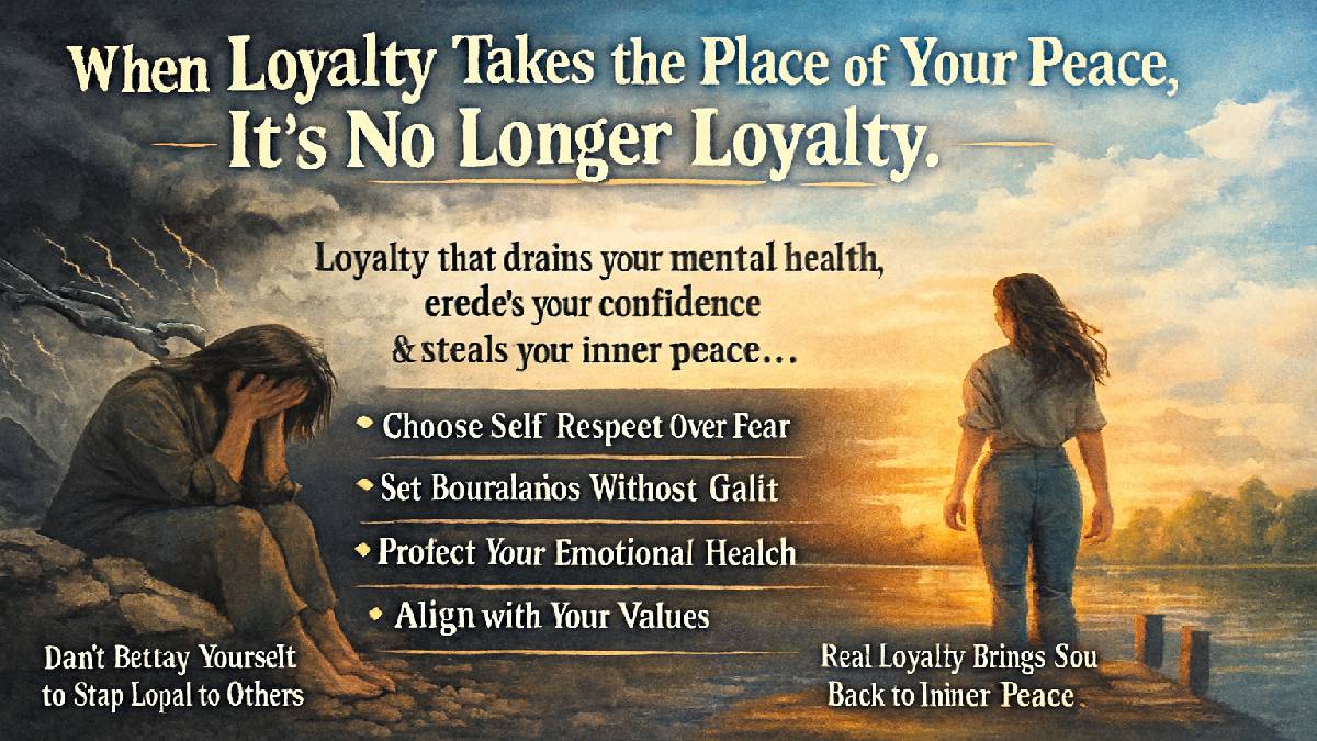 When Loyalty Takes the Place of Your Peace, It’s No Longer Loyalty