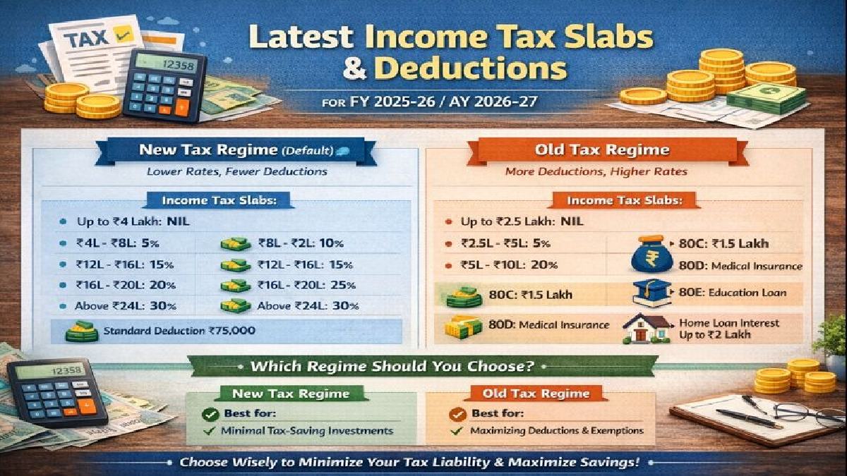 FY 2025-26 The Latest Income Tax Slabs and Deductions / AY 2026-27