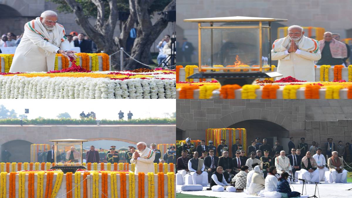 India Remembers Gandhi: PM Modi’s Tribute at Raj Ghat